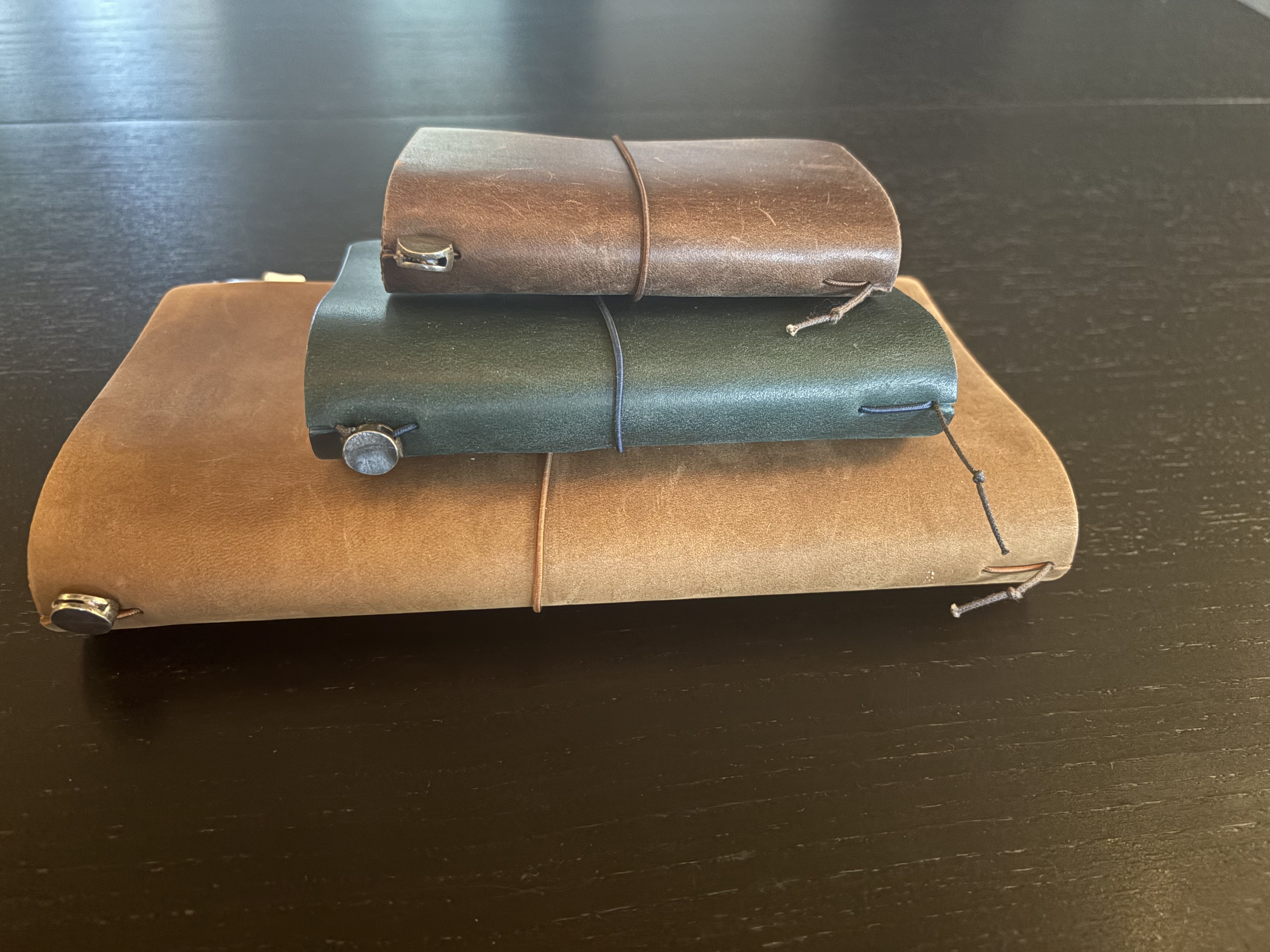 Traveler's Notebooks stacked